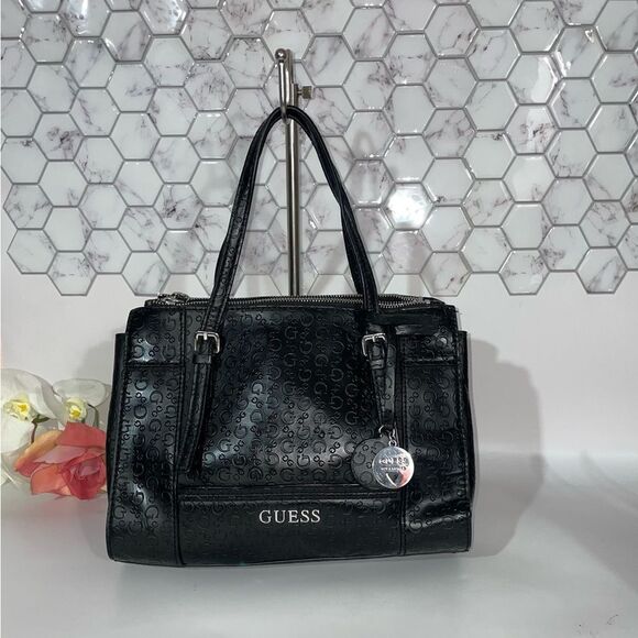 GUESS Signature Black Women's Satchel - Picture 1 of 11